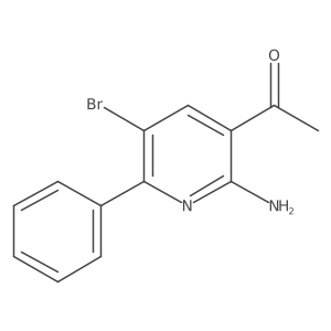 1-(2-Amino-5-bromo-6-phenylpyridin-3-yl)ethanone结构式