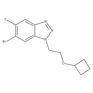 6-bromo-1-(2-cyclobutoxyethyl)-5-fluoro-1H-1,2,3-benzotriazole Structure