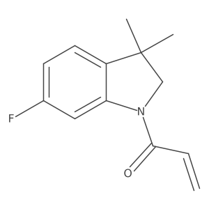 1-(6-Fluoro-3,3-dimethyl-2H-indol-1-yl)prop-2-en-1-one Structure