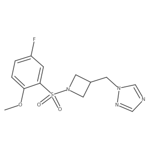 1-{[1-(5-fluoro-2-methoxybenzenesulfonyl)azetidin-3-yl]methyl}-1H-1,2,4-triazole结构式