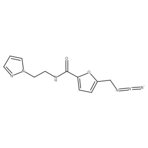 5-(azidomethyl)-N-[2-(1H-pyrazol-1-yl)ethyl]furan-2-carboxamide Structure