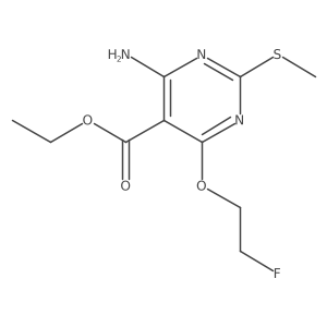 Ethyl 4-amino-6-(2-fluoroethoxy)-2-(methylthio)-5-pyrimidinecarboxylate结构式