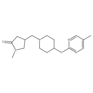 1-Methyl-4-({4-[(5-methylpyrimidin-2-yl)oxy]piperidin-1-yl}methyl)pyrrolidin-2-one结构式