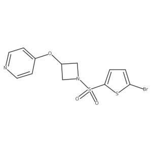 4-[1-(5-Bromothiophen-2-yl)sulfonylazetidin-3-yl]oxypyridine结构式