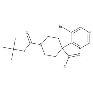 1-(1,1-Dimethylethyl) 4-(5-bromo-4-pyrimidinyl)-1,4-piperidinedicarboxylate Structure