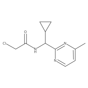 2-chloro-N-[cyclopropyl(4-methylpyrimidin-2-yl)methyl]acetamide结构式