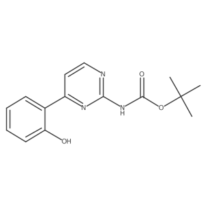 tert-butyl N-[4-(2-hydroxyphenyl)pyrimidin-2-yl]carbamate Structure