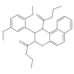 Diethyl (3S)-2-(2,5-dimethoxyphenyl)-2,3-dihydro-1H-naphtho[1,2-e][1,3]oxazine-1,3-dicarboxylate结构式
