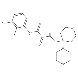 N-(3-chloro-2-methylphenyl)-N'-{[4-(thiomorpholin-4-yl)oxan-4-yl]methyl}ethanediamide Structure