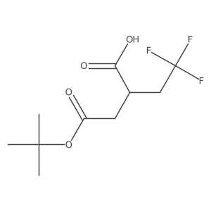 (S)-2-(2-(tert-Butoxy)-2-oxoethyl)-4,4,4-trifluorobutanoic acid结构式