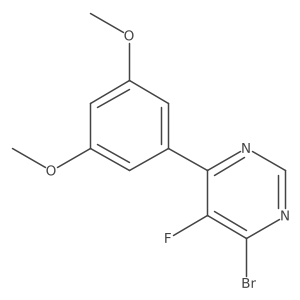 4-Bromo-6-(3,5-dimethoxyphenyl)-5-fluoropyrimidine结构式