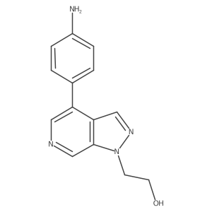 2-[4-(4-aminophenyl)-1H-pyrazolo[3,4-c]pyridin-1-yl]ethan-1-ol结构式