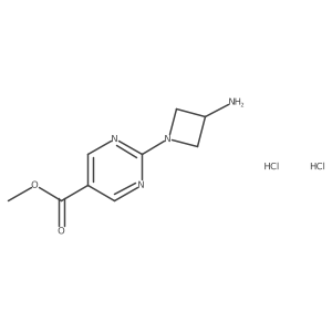 Methyl 2-(3-aminoazetidin-1-yl)pyrimidine-5-carboxylate dihydrochloride Structure