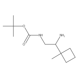 tert-Butyl (R)-(2-amino-2-(1-methylcyclobutyl)ethyl)carbamate结构式