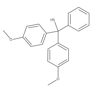 4-Methoxy-I+/--(4-methoxyphenyl)-I+/--phenylbenzenemethanethiol结构式