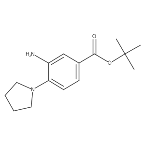 Tert-butyl 3-amino-4-(pyrrolidin-1-yl)benzoate Structure