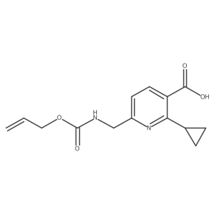 2-Cyclopropyl-6-({[(prop-2-en-1-yloxy)carbonyl]amino}methyl)pyridine-3-carboxylic acid Structure