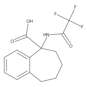 5-(2,2,2-trifluoroacetamido)-6,7,8,9-tetrahydro-5H-benzo[7]annulene-5-carboxylic acid结构式