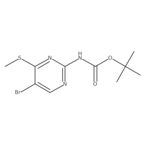 tert-butyl N-[5-bromo-4-(methylsulfanyl)pyrimidin-2-yl]carbamate Structure