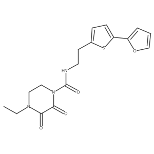 4-ethyl-N-{2-[5-(furan-2-yl)thiophen-2-yl]ethyl}-2,3-dioxopiperazine-1-carboxamide Structure