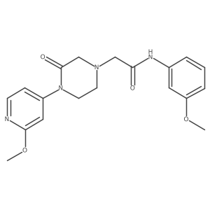 N-(3-methoxyphenyl)-2-[4-(2-methoxypyridin-4-yl)-3-oxopiperazin-1-yl]acetamide结构式