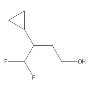 3-Cyclopropyl-4,4-difluorobutan-1-ol结构式