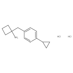 1-((6-Cyclopropylpyridin-3-yl)methyl)cyclobutan-1-amine dihydrochloride Structure