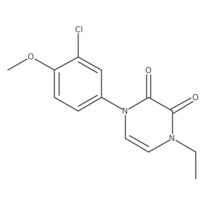 1-(3-Chloro-4-methoxyphenyl)-4-ethyl-1,2,3,4-tetrahydropyrazine-2,3-dione Structure