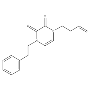 1-(But-3-en-1-yl)-4-(2-phenylethyl)-1,2,3,4-tetrahydropyrazine-2,3-dione结构式