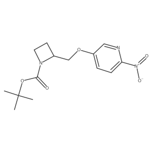 1,1-Dimethylethyl (2S)-2-[[(6-nitro-3-pyridinyl)oxy]methyl]-1-azetidinecarboxylate结构式