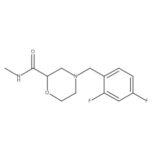 4-[(2,4-difluorophenyl)methyl]-N-methylmorpholine-2-carboxamide结构式
