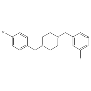 1-[(4-Bromophenyl)methyl]-4-[(5-fluoropyridin-3-yl)methyl]piperazine结构式