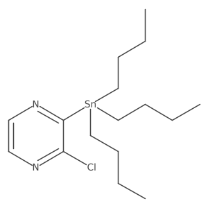 2-Chloro-3-(tributylstannyl)pyrazine结构式