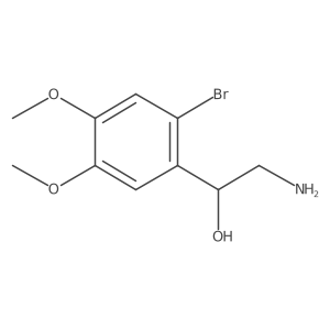 2-Amino-1-(2-bromo-4,5-dimethoxyphenyl)ethan-1-ol结构式
