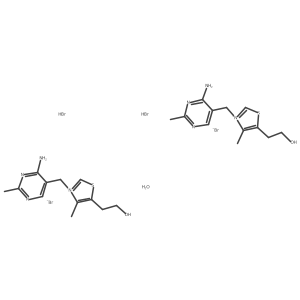 Thiamine hydrobromide hemihydrate Structure
