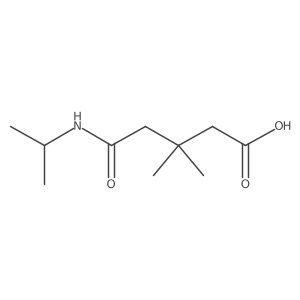 3,3-Dimethyl-5-oxo-5-(propan-2-ylamino)pentanoic acid结构式