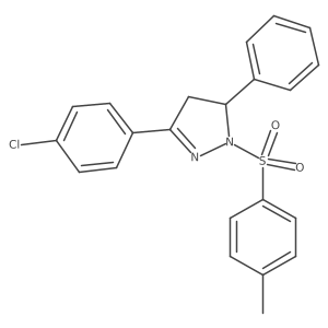 3-(4-chlorophenyl)-1-[(4-methylphenyl)sulfonyl]-5-phenyl-4,5-dihydro-1H-pyrazole结构式
