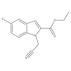 Ethyl 1-(cyanomethyl)-5-fluoro-1h-indole-2-carboxylate结构式
