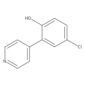 4-Chloro-2-(pyridin-4-yl)phenol结构式