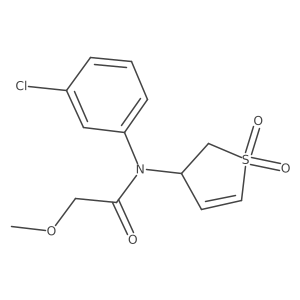 N-(3-chlorophenyl)-N-(1,1-dioxido-2,3-dihydrothiophen-3-yl)-2-methoxyacetamide结构式