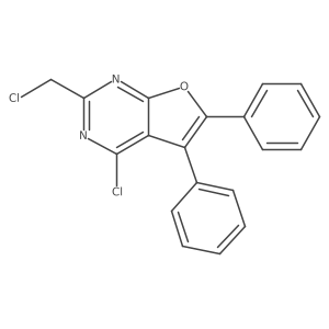 4-Chloro-2-(chloromethyl)-5,6-diphenylfuro[2,3-d]pyrimidine结构式