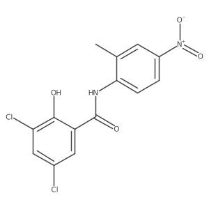 3,5-Dicl-2'-ME-4'-NO2 salicylanilide结构式