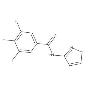 3-fluoro-5-iodo-N-3-isoxazolyl-4-methylbenzamide结构式