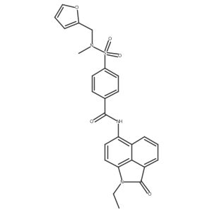 N-(1-ethyl-2-oxo-1,2-dihydrobenzo[cd]indol-6-yl)-4-(N-(furan-2-ylmethyl)-N-methylsulfamoyl)benzamide结构式