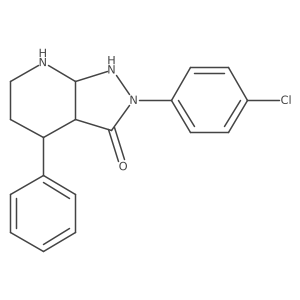 2-(4-chlorophenyl)-4-phenyl-3a,4,5,6,7,7a-hexahydro-1H-pyrazolo[3,4-b]pyridin-3-one Structure