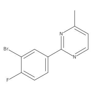 2-(3-Bromo-4-fluorophenyl)-4-methylpyrimidine Structure