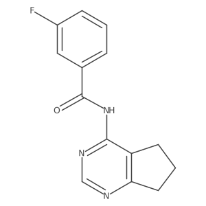 N-(6,7-dihydro-5H-cyclopenta[d]pyrimidin-4-yl)-3-fluorobenzamide结构式