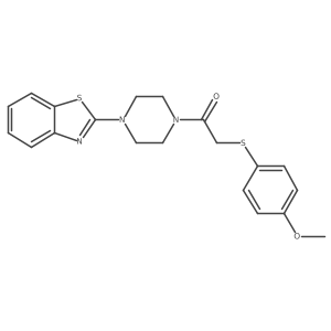 1-(4-(Benzo[d]thiazol-2-yl)piperazin-1-yl)-2-((4-methoxyphenyl)thio)ethanone结构式