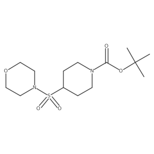 4-(Morpholine-4-sulfonyl)-piperidine-1-carboxylic acid tert-butyl ester结构式