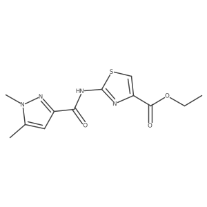 ethyl 2-(1,5-dimethyl-1H-pyrazole-3-carboxamido)thiazole-4-carboxylate Structure